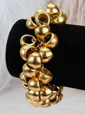 Matte Goldtone Weighted Cha Cha Bracelet